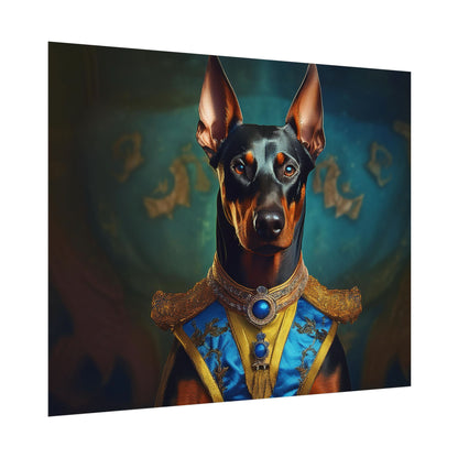 Doberman Pinscher Renaissance  Dog Pet Portrait Print | Wall Art | Wall Print | Dog Art