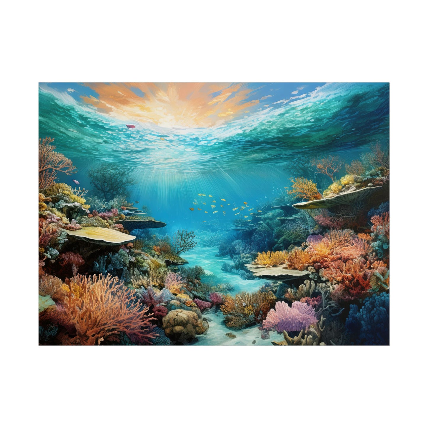 Great Barrier Reef  Australia Coastal Print | Style 2 | Wall Art | Wall Print