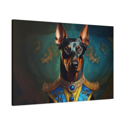 Doberman Pinscher Renaissance Pet Portrait on Canvas | wall art | wall print | Dog Art