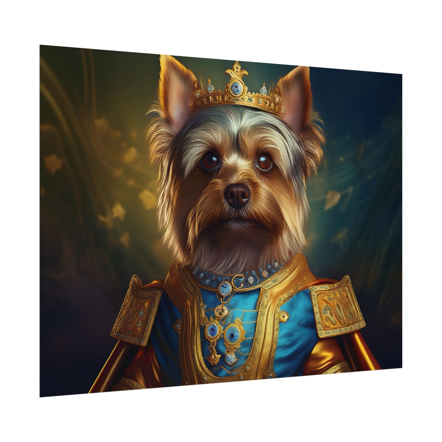 Yorkshire Terrier Dog Renaissance Pet Portrait Print | Wall Art | Wall Print | Dog Art