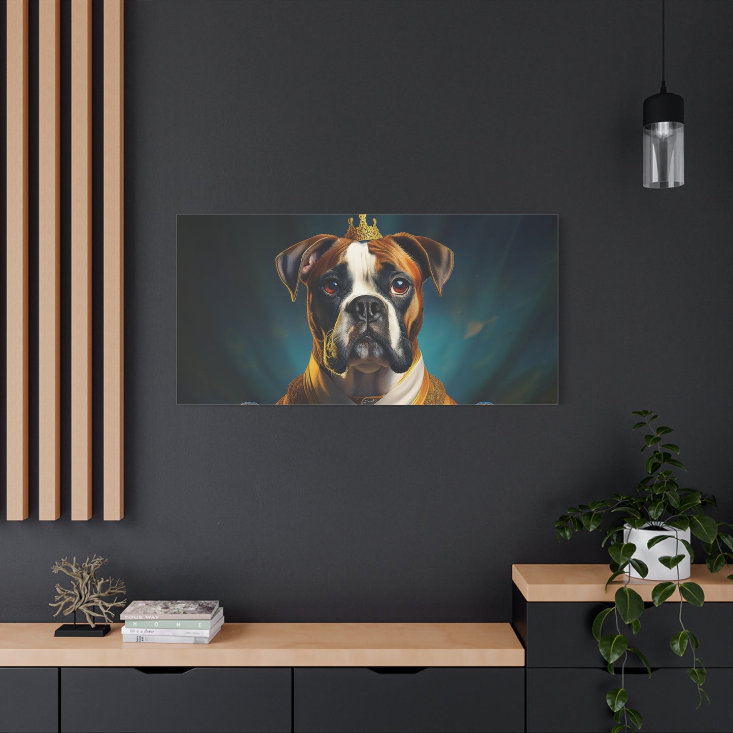 Boxer Renaissance Pet Portrait  on Canvas, wall art, wall print, dog portrait, dog art