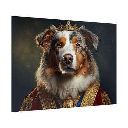 Australian Shepherd Dog Renaissance Pet Portrait Print | Wall Art | Wall Print