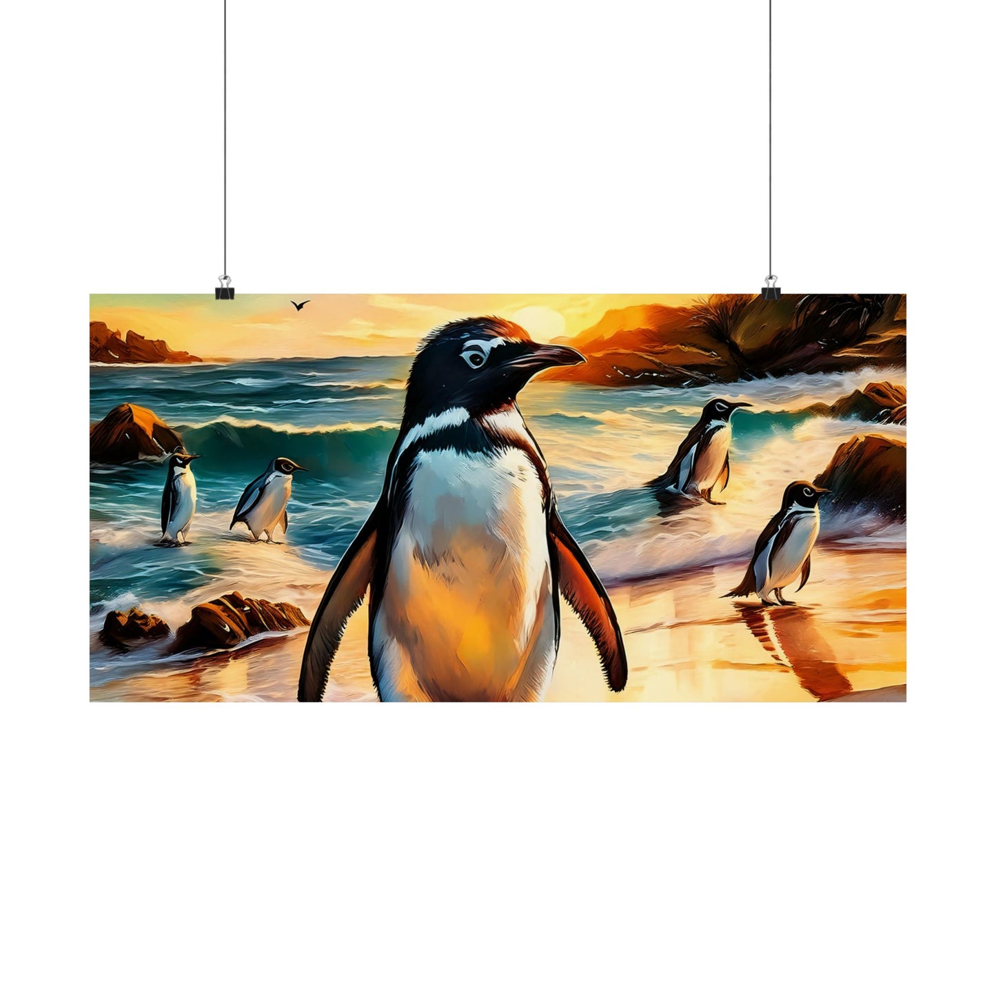 Phillip Island Little Penguins Australia Wall Art | Vibrant Wall Print | Unique Painting Print | Style 3 | Wall Art | Wall Print