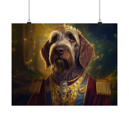 Wirehaired Pointing Griffon Renaissance Pet Portrait Print,  Dog Lover Wall Art, Animal Artwork, Canine Decor, Dog Memorial Gift