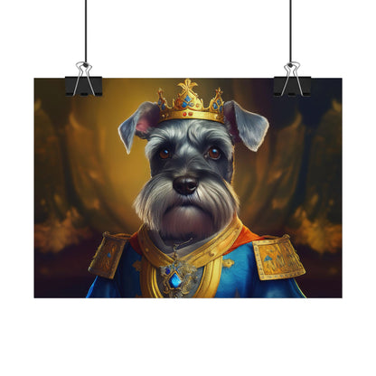 Miniature Schnauzer Dog Renaissance Pet Portrait Art Print | Wall Art | Wall Print