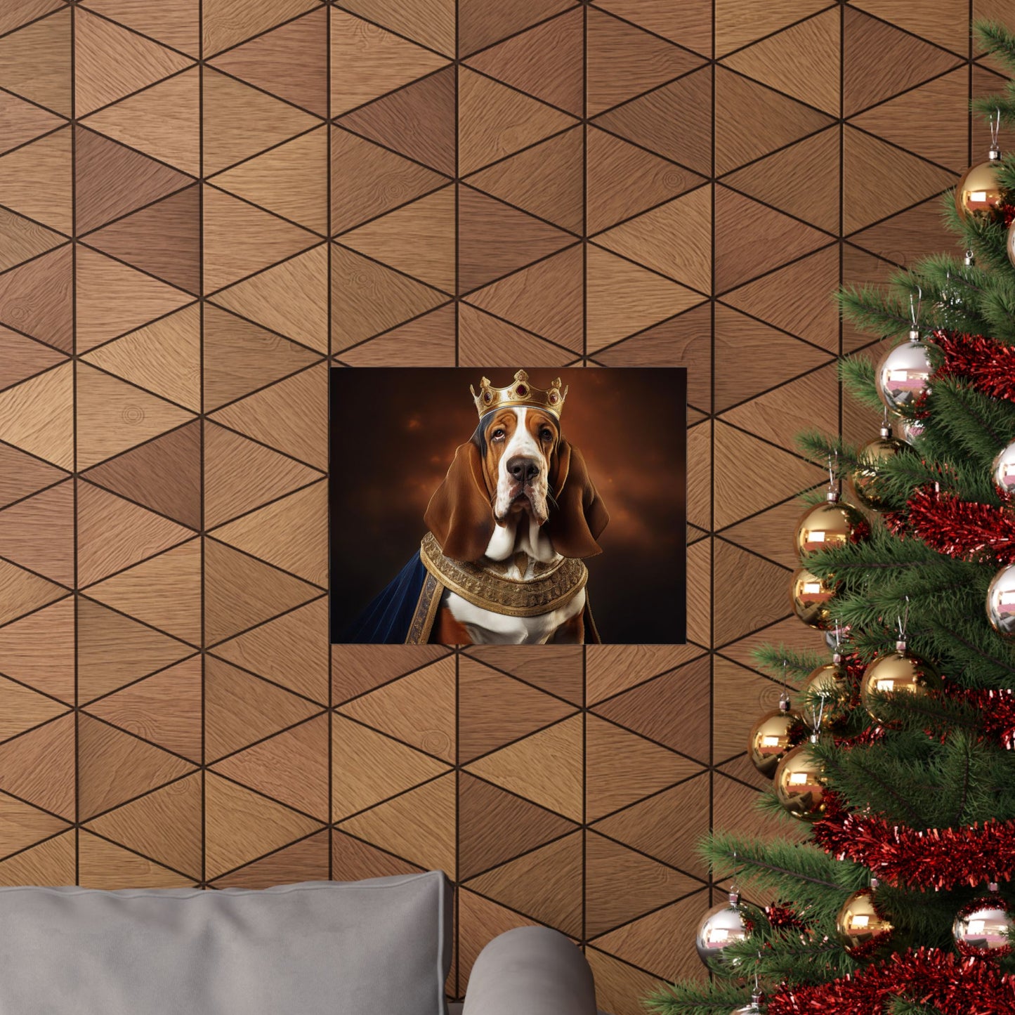 Bassett Hound Renaissance Dog Portrait Art Print, Wall Decor Gift, Animal Lover Home Decor, Dog Wall Art