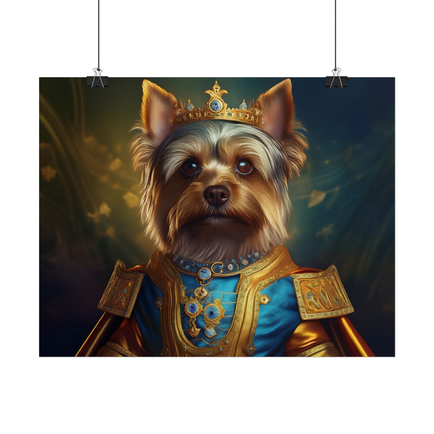 Yorkshire Terrier Dog Renaissance Pet Portrait Print | Wall Art | Wall Print | Dog Art