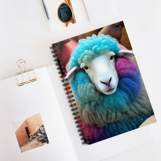 Rainbow Sheep -  Spiral Notebook