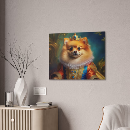 Pomeranian Renaissance Pet Portrait Canvas Print