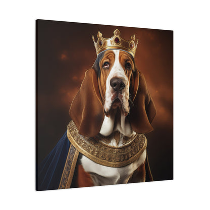 Bassett Hound Renaissance Pet Portrait on Canvas | Wall art | wall print | Dog Art