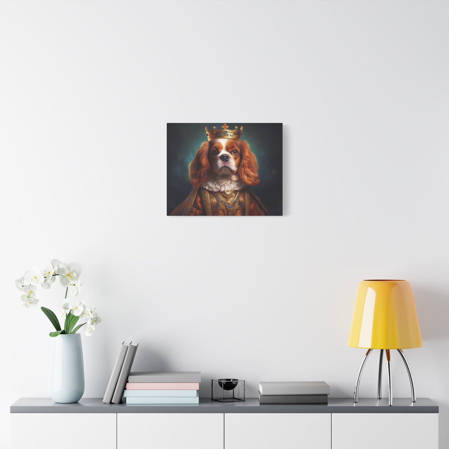 Cavalier King Charles Spaniel Renaissance Pet Portrait on Canvas | Wall art | wall print