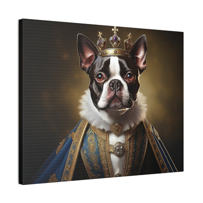 Boston Terrier Renaissance Pet Portrait on Canvas, wall print, wall art, dog portrait, dog art