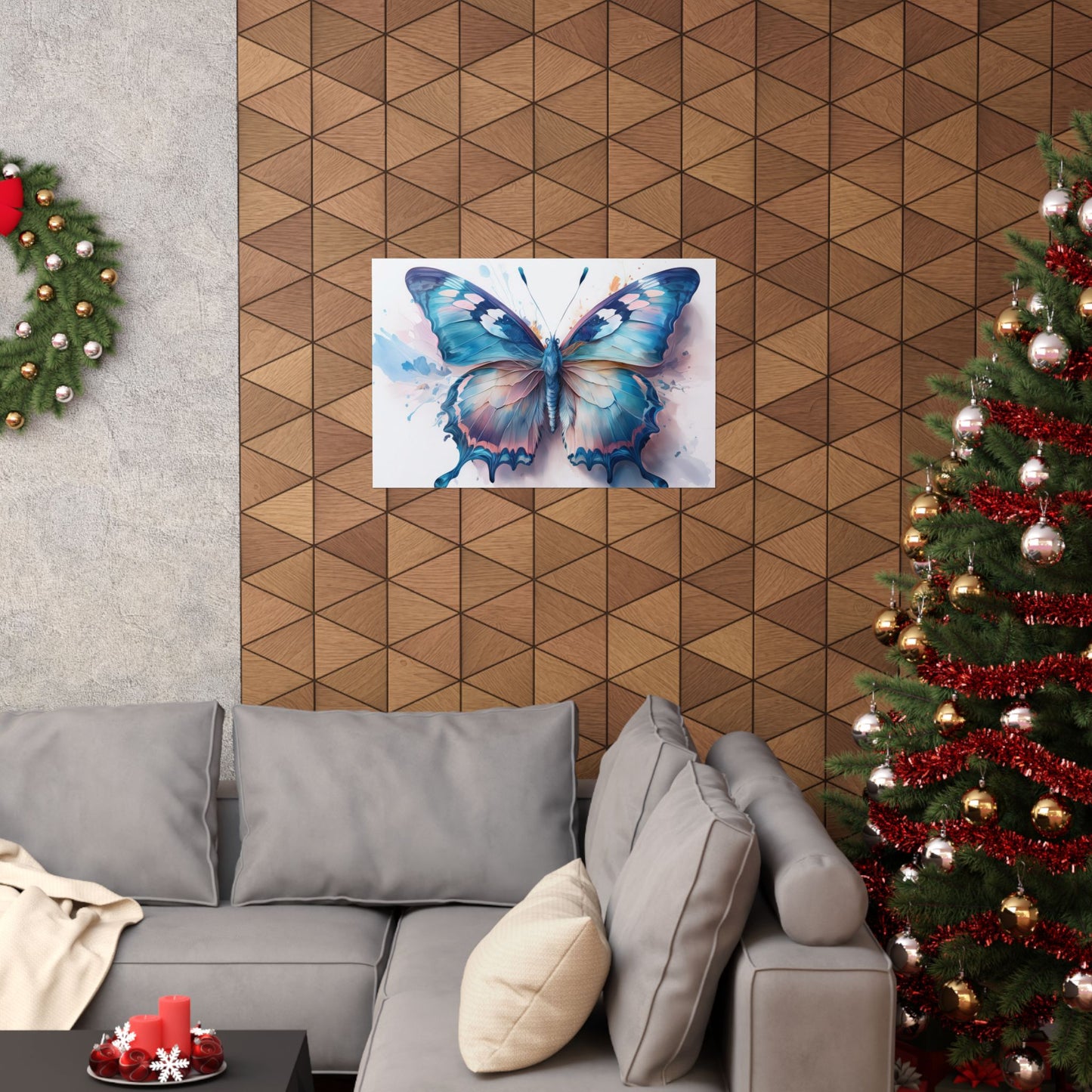 Teal, Blue & Pink Butterfly Alcohol Ink Wall Art |  Butterfly wall art | Wall Art | Wall Print