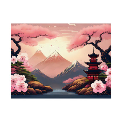 Japanese Cherry Blossom Wall Art Print | Wall Art | Wall Print | Japanese Wall Art