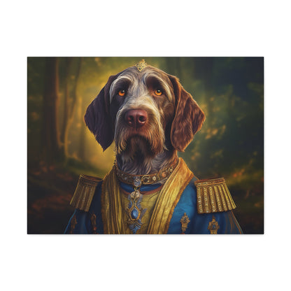 German Wirehaired Pointer Dog Pet Portrait Renaissance - Canvas, wall art, wall print, dog portrait, dog art