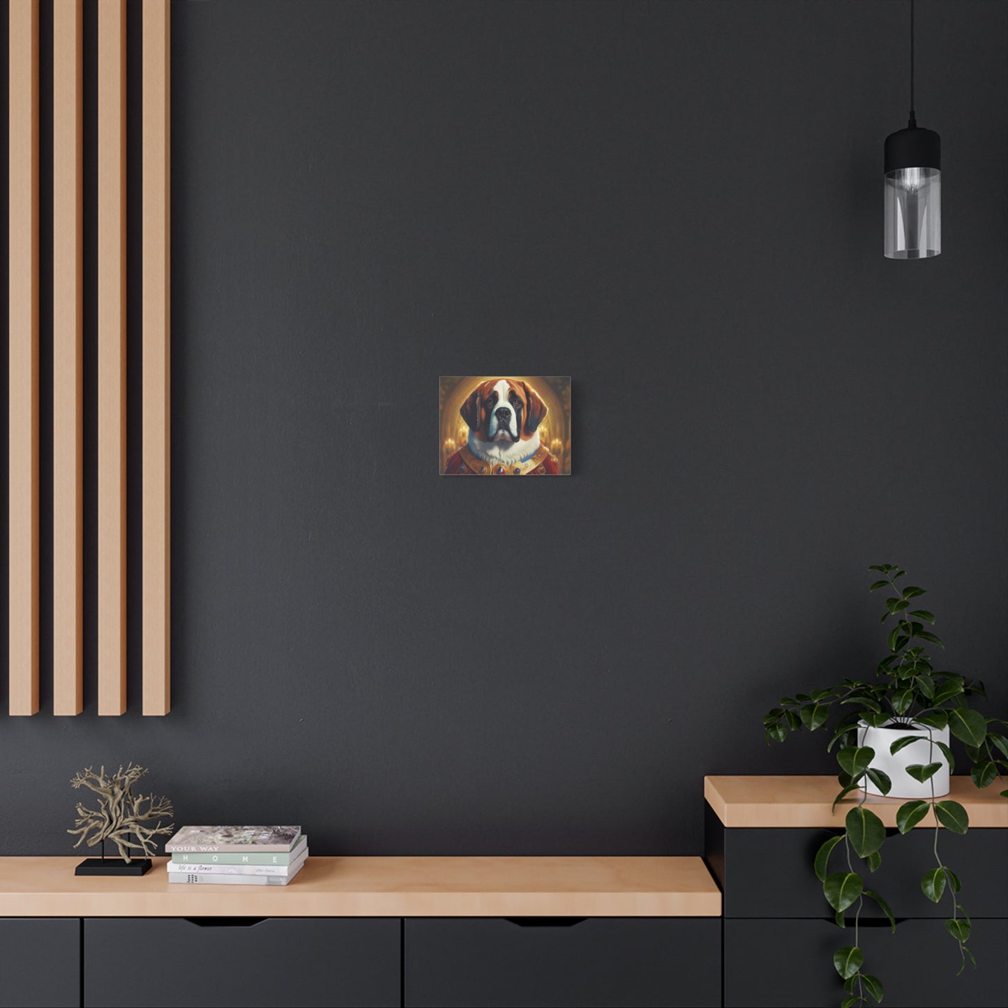 St Bernard Renaissance Portrait - Premium Canvas Wall Art, Dog Portrait, Unique Wall Print