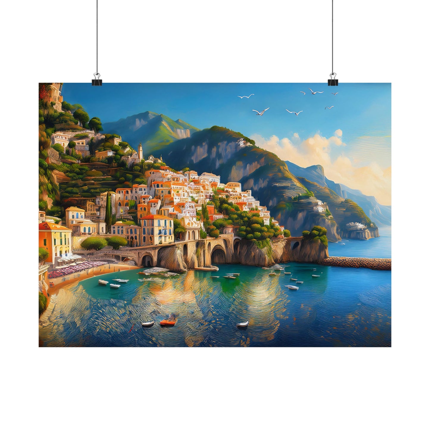 Amalfi Coast Italy Coastal Print | Style 1 | Wall Art | Wall Print