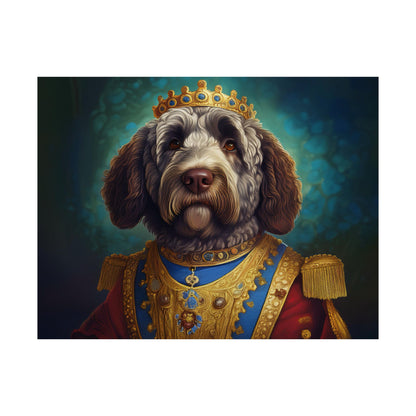 Portuguese Water Dog Renaissance Portrait Art Print, Wall Decor Gift, Animal Lover Home Decor, Dog Wall Art
