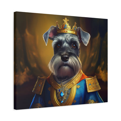 Miniature Schnauzer Renaissance Pet Portrait on Canvas | wall art | wall print | dog art