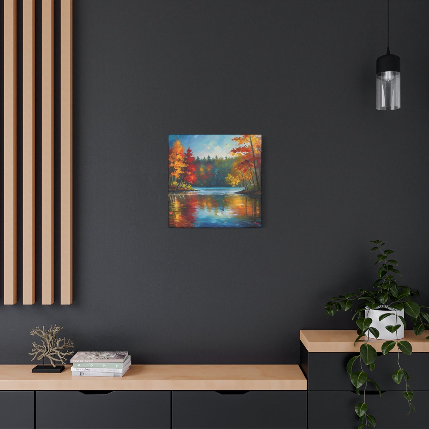 Fall Leaves on the Lake on Canvas | wall art |  wall print