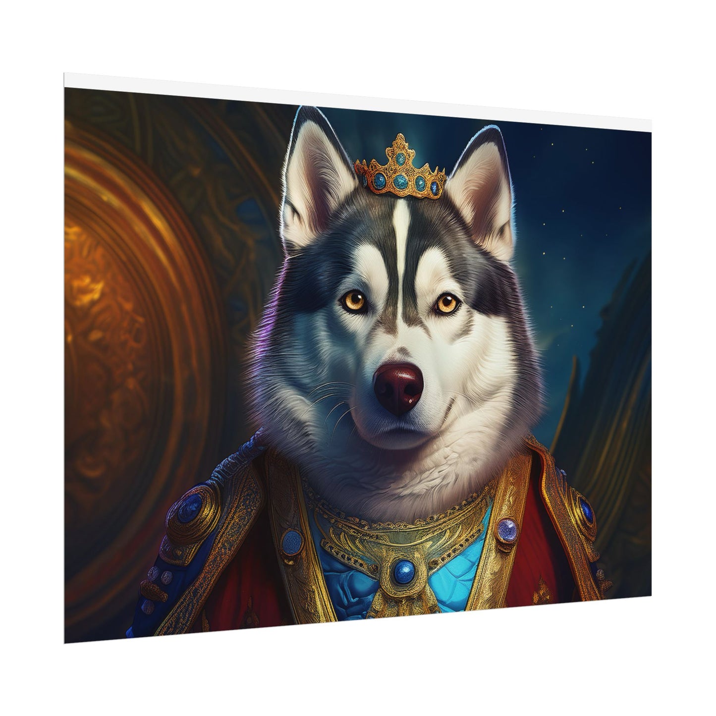 Siberian Husky Renaissance Pet Portrait Print, Siberian Husky Art Print, Wall Decor, Art Gift, dog wall art, wall art, wall print