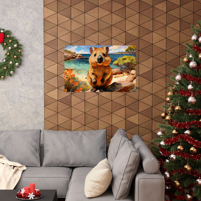 Quokkas at Rottnest Island Western Australia Print |  Unique Painting Print | Style 1 | Wall Art | Wall Print