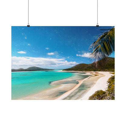 Whitehaven Beach Australia Coastal Print | Style 1 | Wall Art | Wall Print