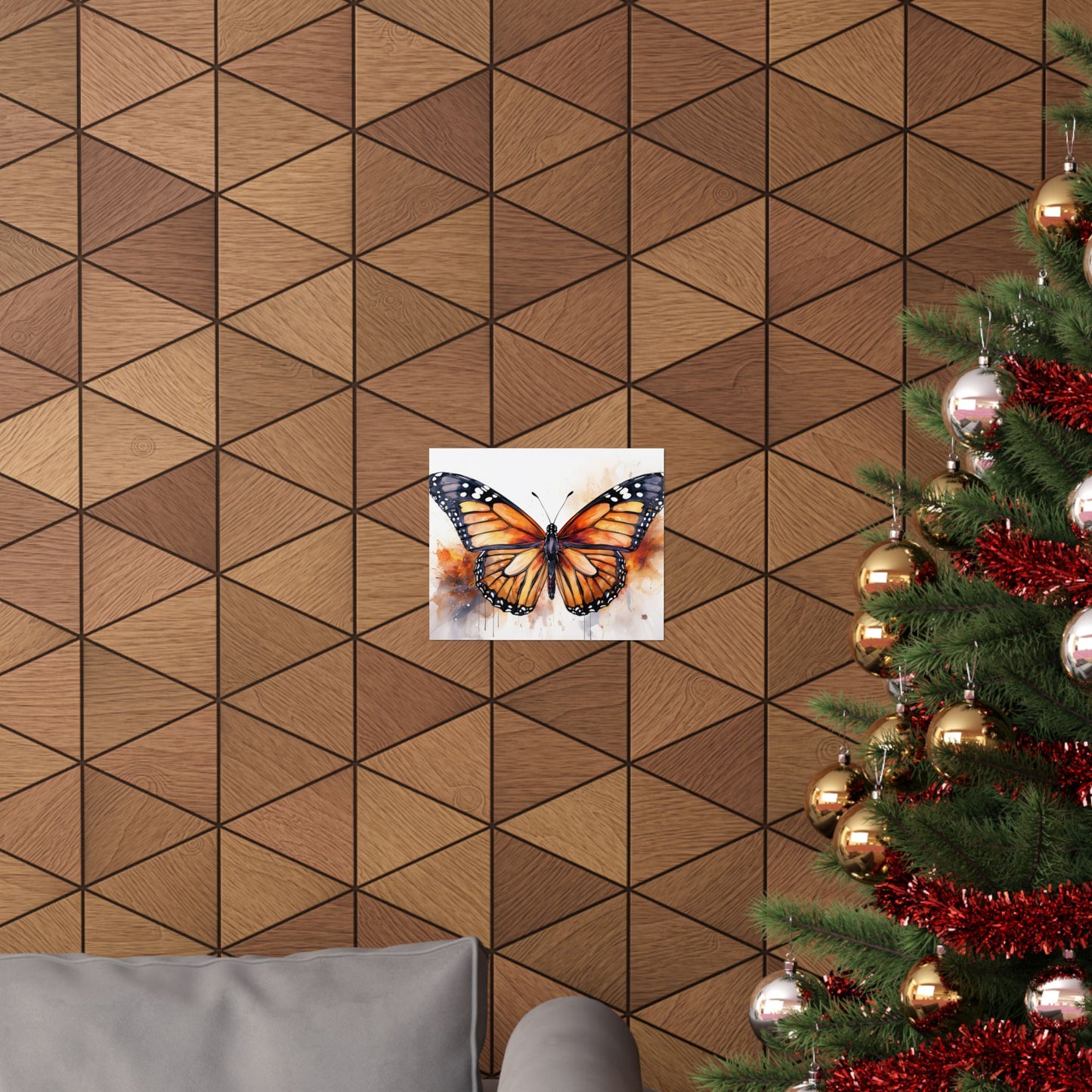 Orange Butterfly Alcohol Ink Wall Art | Butterfly wall art | Wall Art | Wall Print