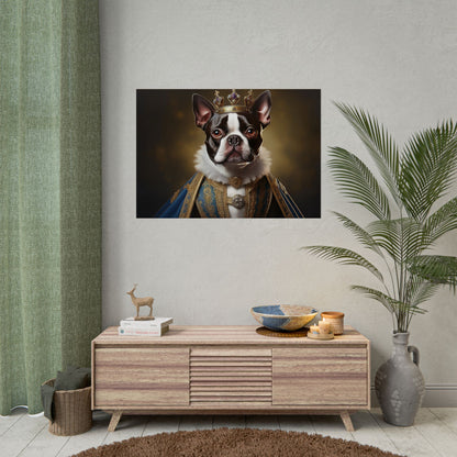 Boston Terrier Renaissance Dog Portrait Art Print, Wall Decor Gift, Animal Lover Home Decor, Dog Wall Art