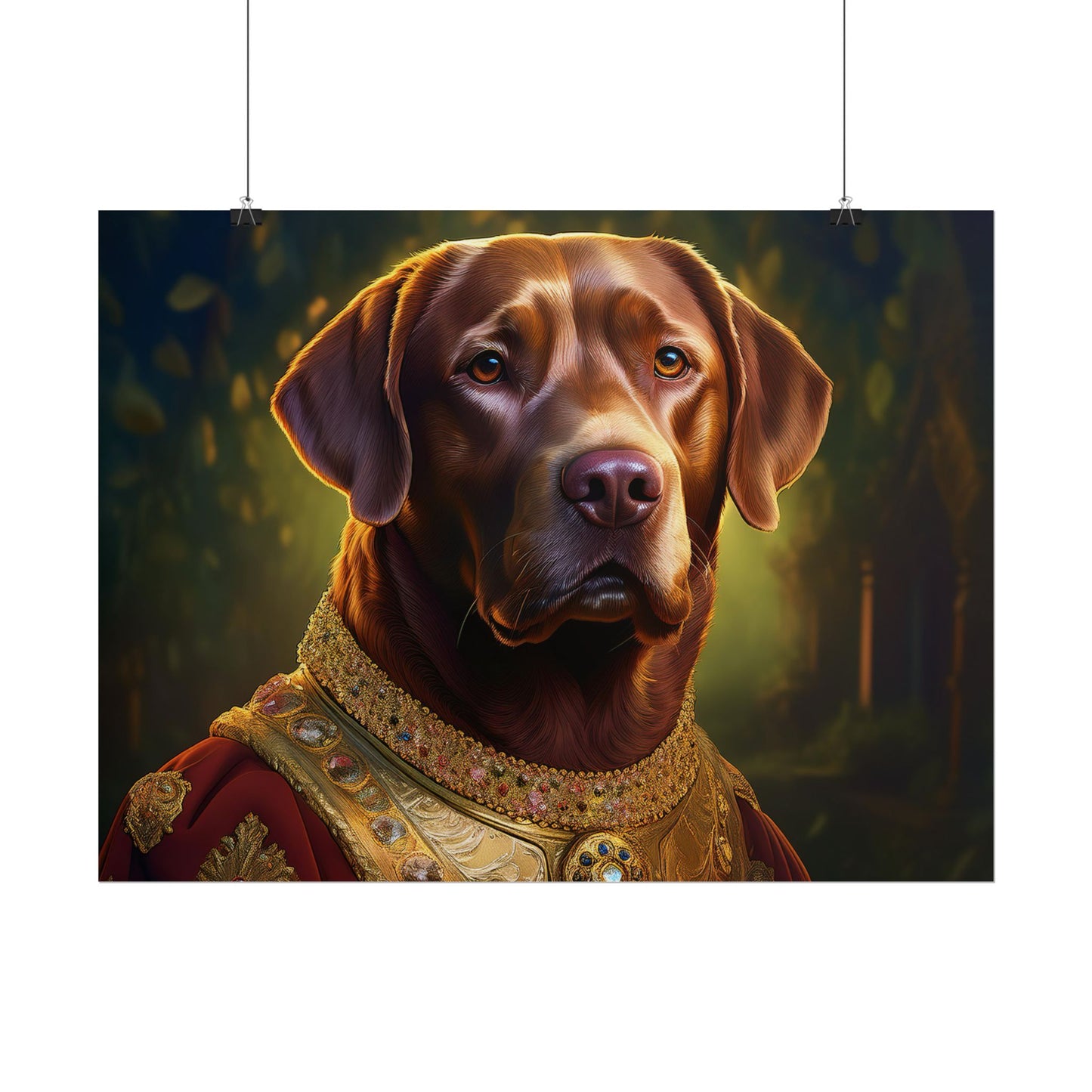 Chesapeake Bay Retriever Dog Renaissance Pet Portrait Print, Animal Lover print, Dog Wall Art, wall print, wall art