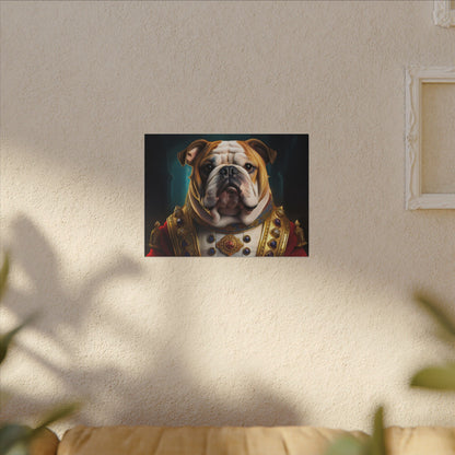 English Bulldog Pet Portrait Renaissance - Canvas, wall art, wall print, dog portrait, dog art