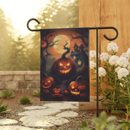 Halloween Scary House Pumpkin Garden House Banner | Seasonal Outdoor Garden & House Décor | Halloween