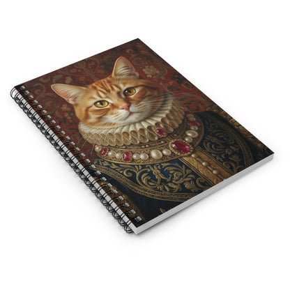 Whimsical Ginger Renaissance Cat Spiral Notebook - Perfect for Pet Lovers, Gift for Cat Owners, Stationery for Journaling, Unique School Supplies, Back [...]
