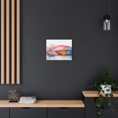 Rainbow Feather Watercolor Canvas Print - 3 | Elegant Wall Art & Prints | Unique Home Decor | Wall Print | Wall Art