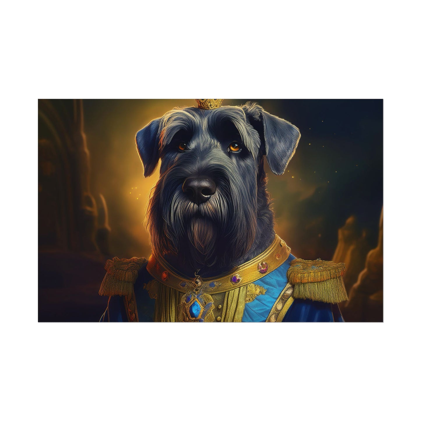 Giant Schnauzer Pet Renaissance Portrait Print, Dog Lover Wall Print | Wall Art | Wall Print