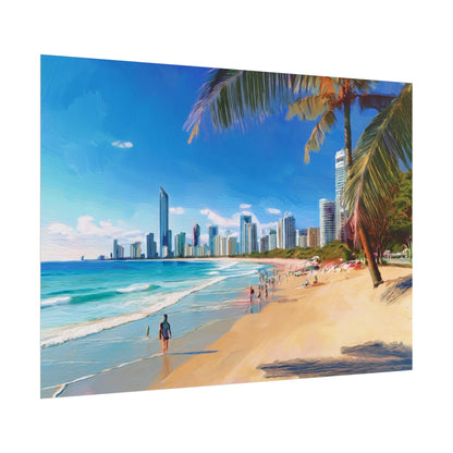 Surfers Paradise Beach Australia Coastal Print | Style 1 | Wall Art | Wall Print