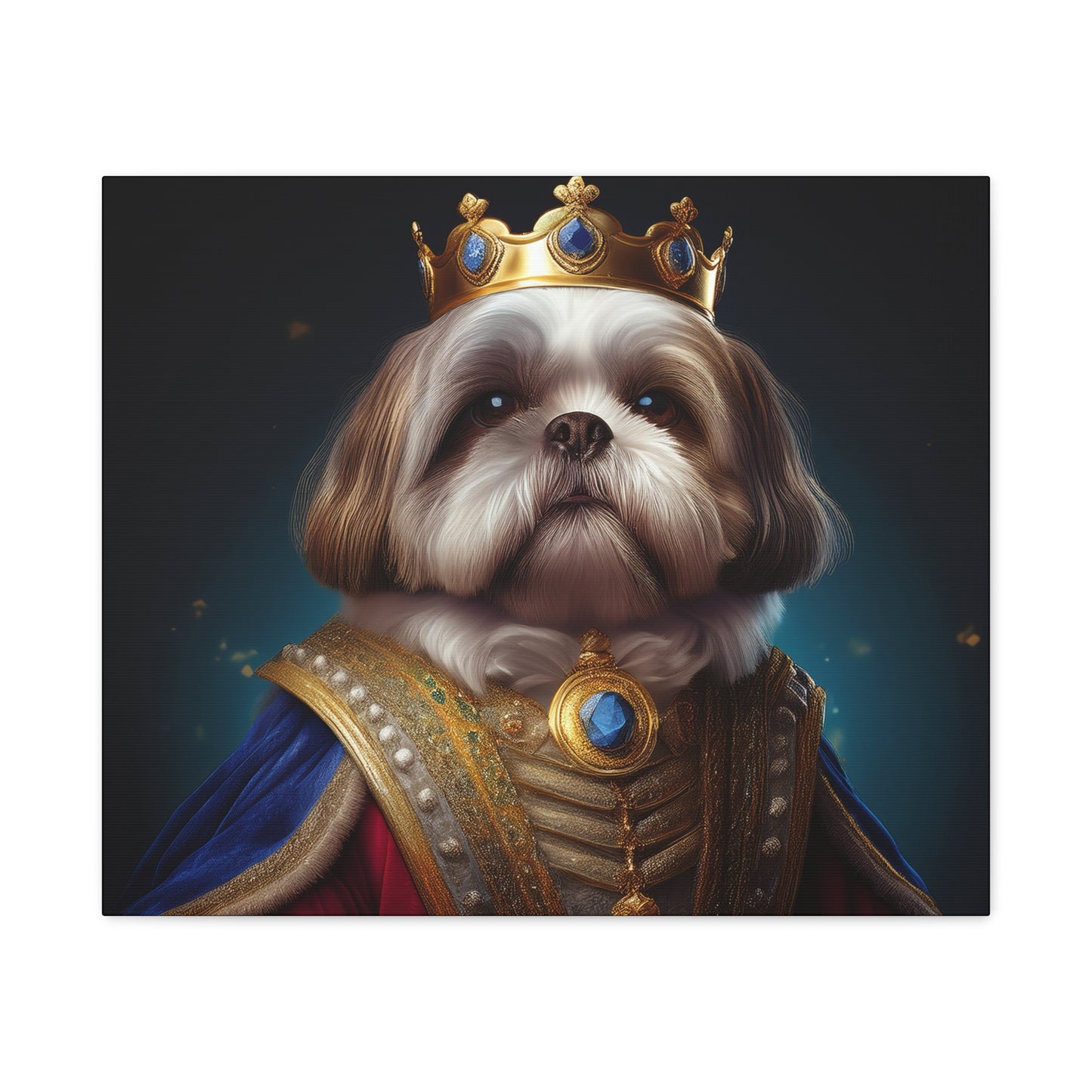 Shih Tzu Renaissance Pet Portrait on Canvas | wall art, wall print, dog portrait, dog art