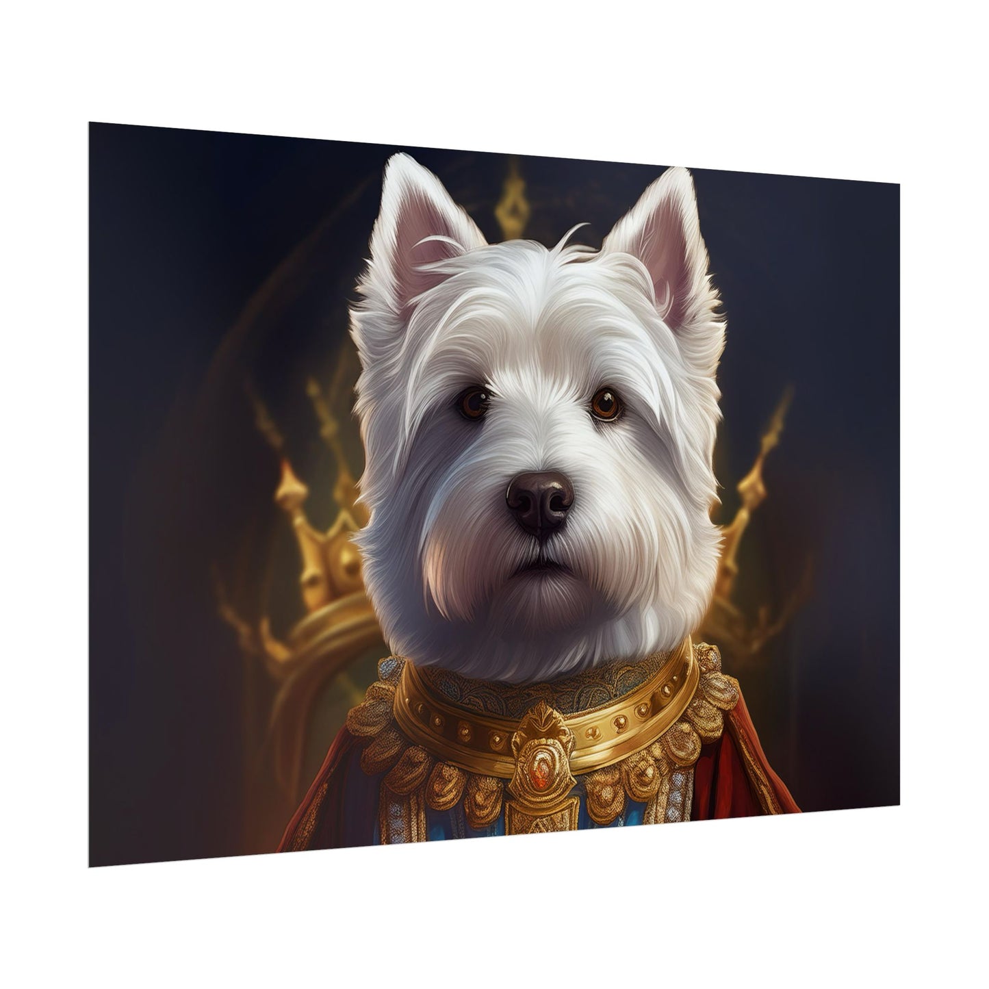 West Highland White Terrier Dog Renaissance Pet Portrait Print, West Highland White Terrier Art Print, Dog Wall Art, Wall Print, Wall Art