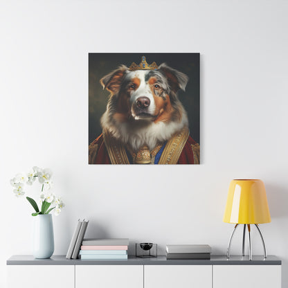 Australian Shepherd Pet Portrait Renaissance - Canvas, wall art, wall print, dog art, dog print