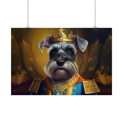 Miniature Schnauzer Dog Renaissance Pet Portrait Art Print | Wall Art | Wall Print