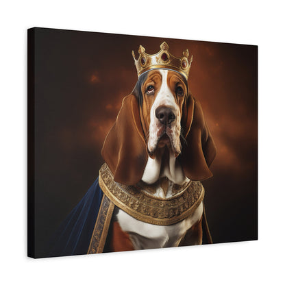 Bassett Hound Renaissance Pet Portrait on Canvas | Wall art | wall print | Dog Art