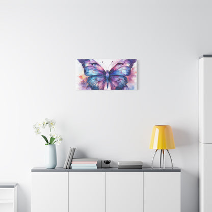 Blue & Purple Butterfly Alcohol Ink Canvas Art | Butterfly Decor | Wall Art | Wall Print