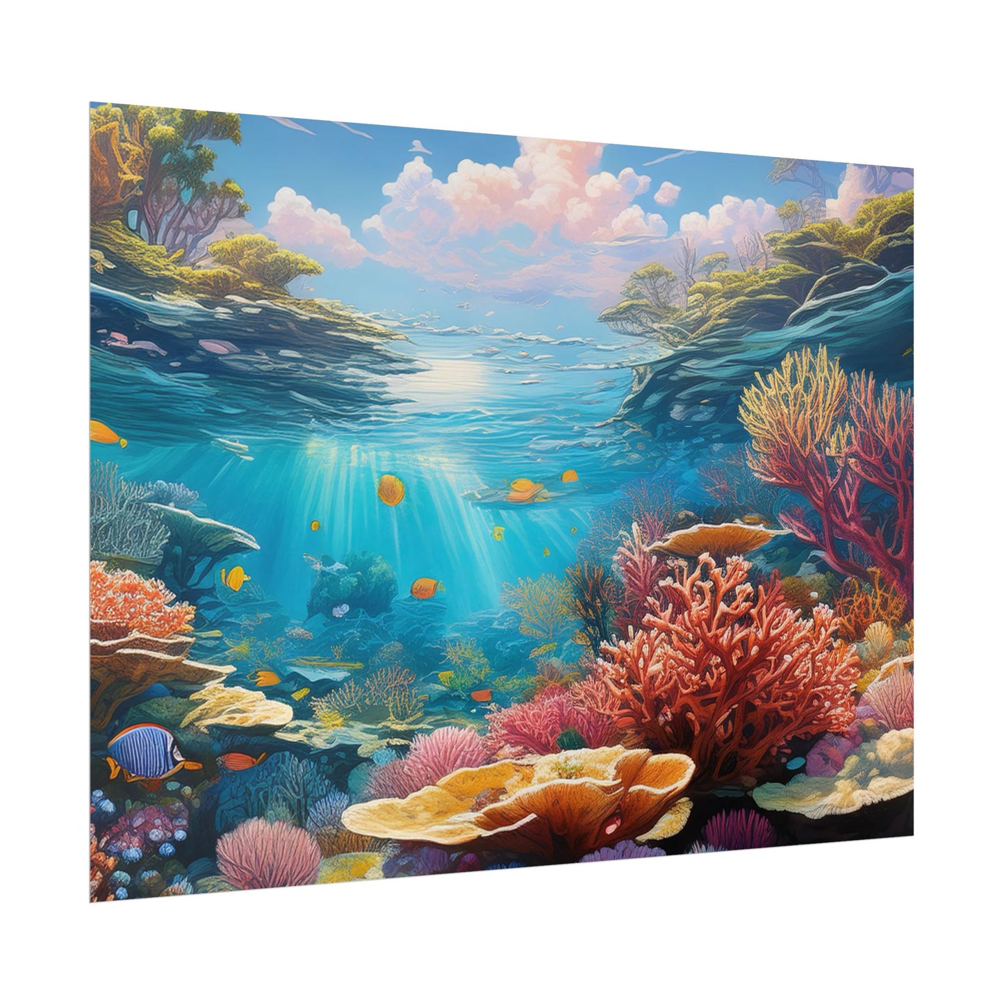 Great Barrier Reef  Australia Coastal Print | Style 3 | Wall Art | Wall Print