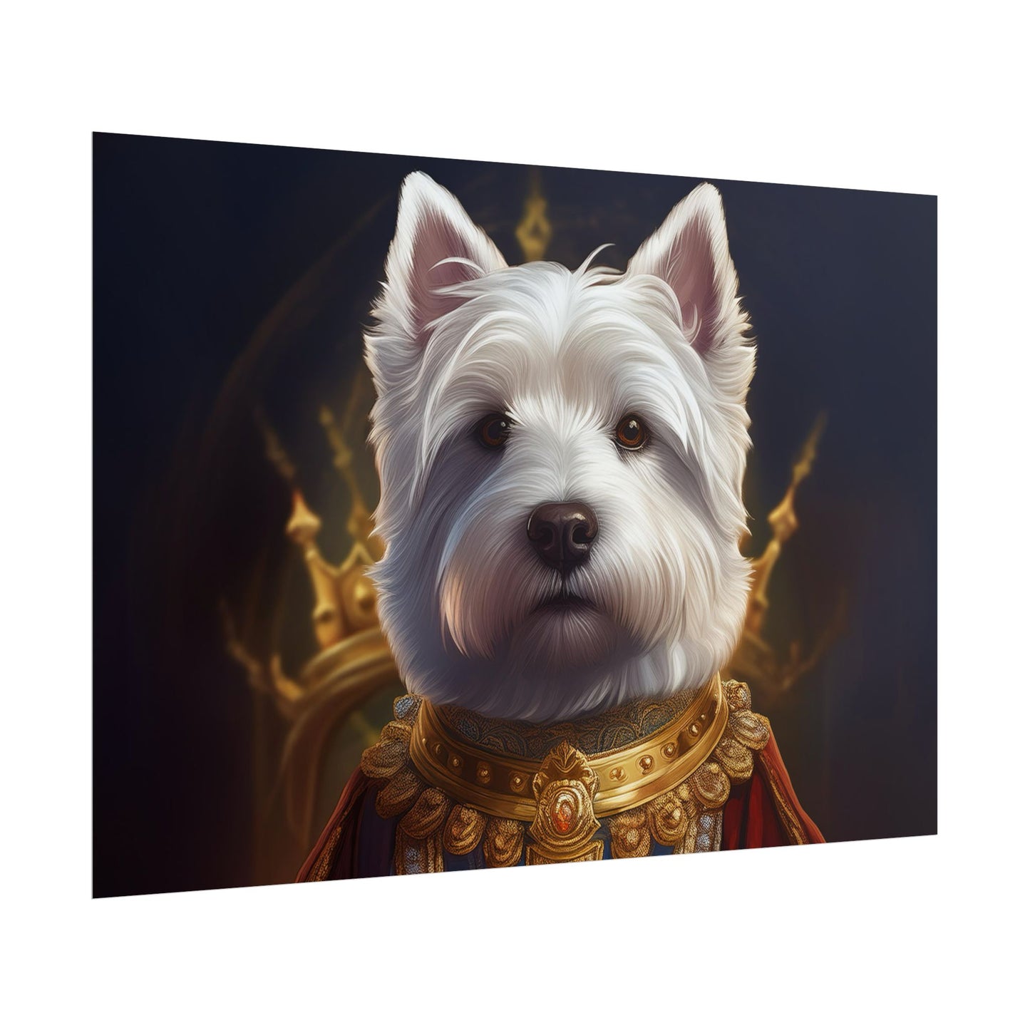West Highland White Terrier Dog Renaissance Pet Portrait Print, West Highland White Terrier Art Print, Dog Wall Art, Wall Print, Wall Art
