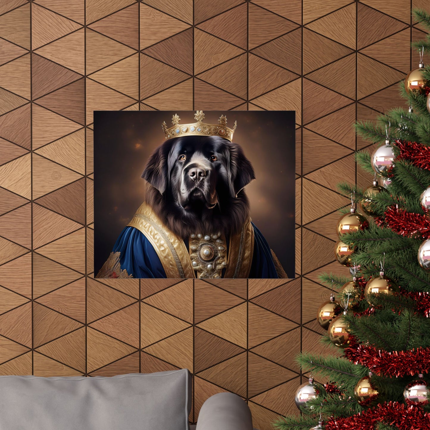 Newfoundland Renaissance Pet Portrait Print,  Art Print, Wall Decor Gift, Animal Lover Home Decor, Dog Wall Art, wall art, wall print