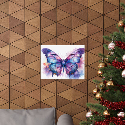 Blue & Purple Butterfly Alcohol Ink Wall Art | Butterfly wall art | Wall Art | Wall Print