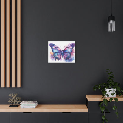 Blue & Purple Butterfly Alcohol Ink Canvas Art | Butterfly Decor | Wall Art | Wall Print