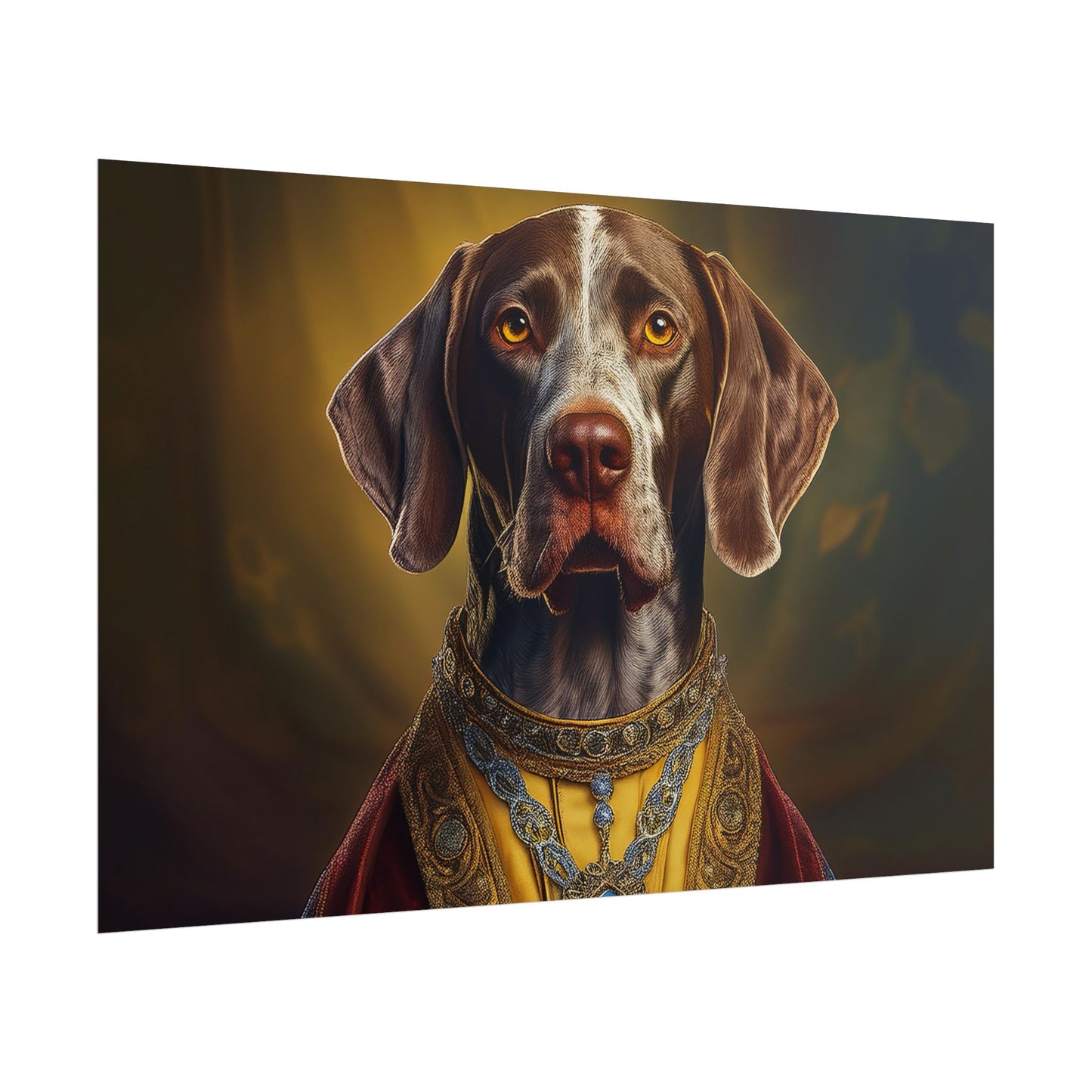 German Shorthaired Pointer Dog Renaissance Pet Portrait, Art Print, Animal Lover gift, Dog Wall Art, wall prints, wall art