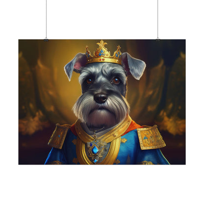 Miniature Schnauzer Dog Renaissance Pet Portrait Art Print | Wall Art | Wall Print