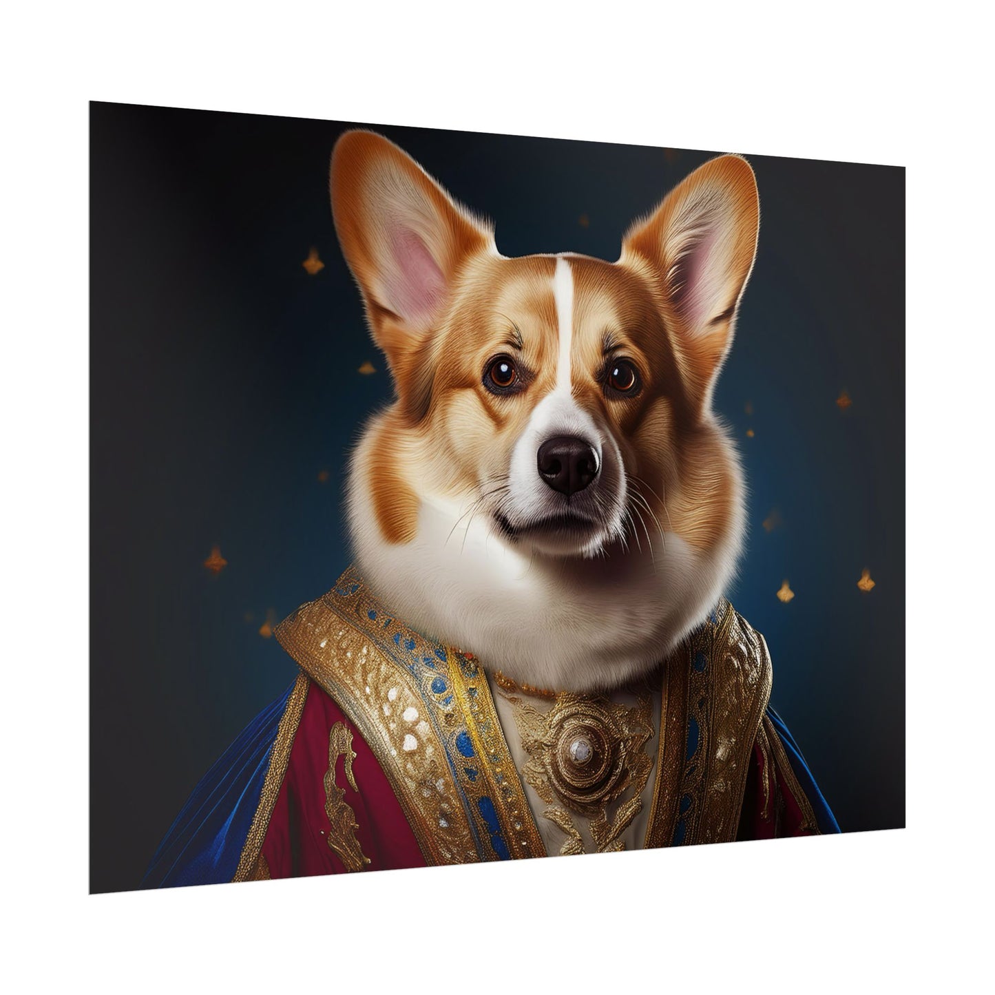 Pembroke Welsh Corgi Renaissance Pet Portrait Print | Wall Art | Wall Print | Dog Art